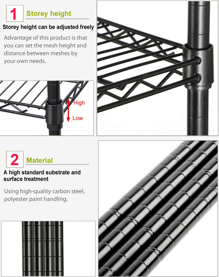 6 Tier Metal Shelf Rack Storage Organizer Garage Office Wire Shelving Holder New Ebay Wire Shelving Installation Template
